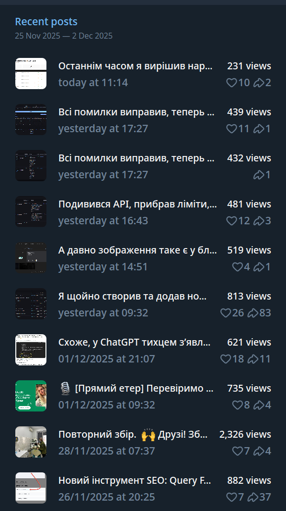 Приклад рекламного або корисного поста в Telegram‑каналі Sneex SEO — варіант 1
